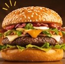 Hamburguesa para campaña de menú